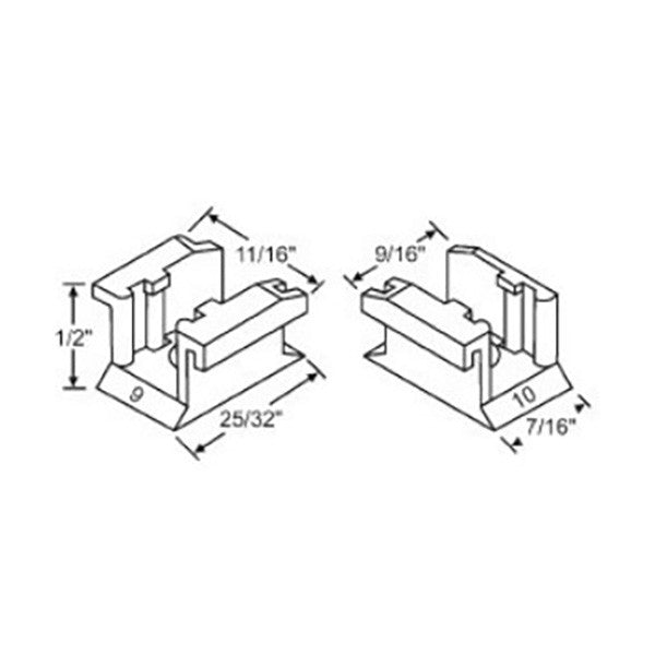 Lower Sash Clip, Plastic - Pair