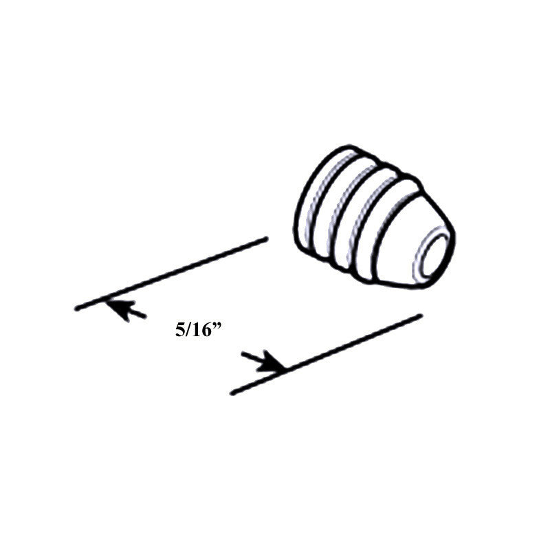 Clear Plastic Bushing W/ Screw-Type Grooving for Window Grille Grid