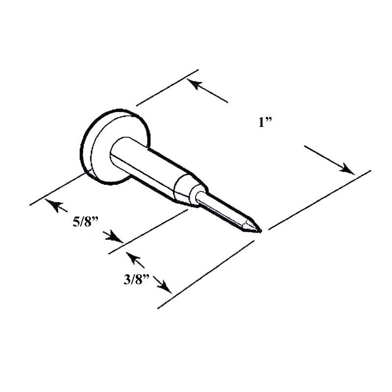 1 inch Window Grid Retainer Pin - Clear Plastic