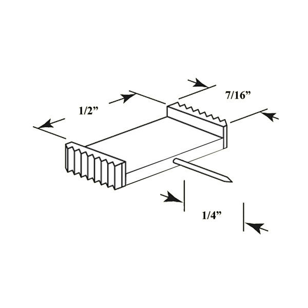 1/2 inch Window Grid Retainer Grille Clip - Clear Plastic
