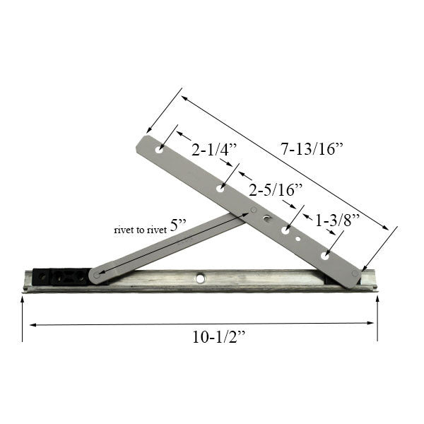 High Performance Concealed Casement Hinge - Upper Left