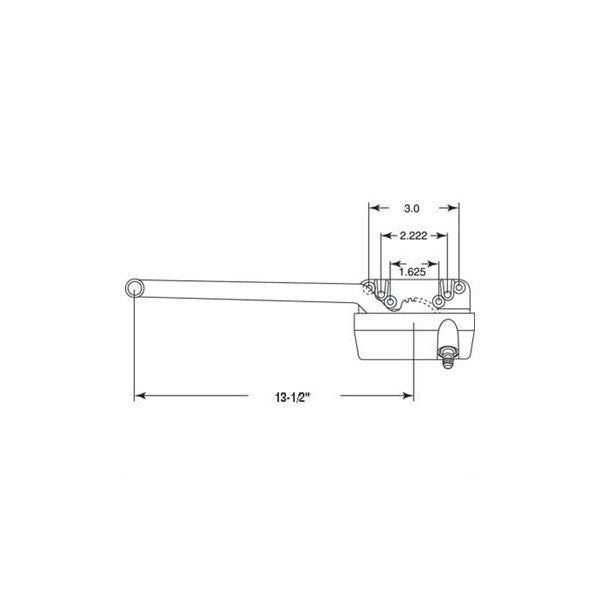 Single Arm Operator.(Surface Mt.) 13-1/2î-Left-Coppertone