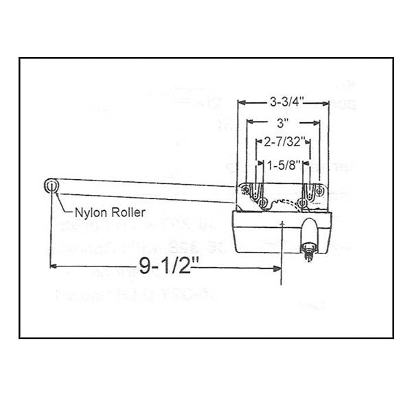 Truth Straight Arm Casement Operator, 9-1/2 Inch, Left Hand - White