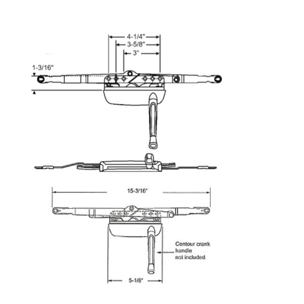 Truth Maxim Awning Window Operator, Sill Mount - Chestnut Bronze