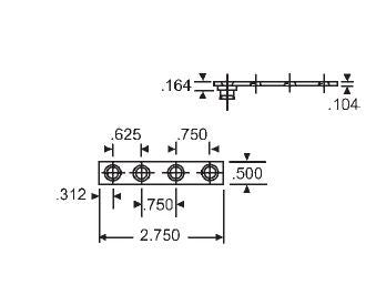 Truth Straight Sash Mounting Bracket, Non Handed - E-Gard, Corrosion Resistant