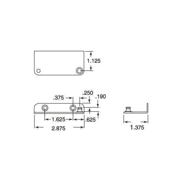 Truth Stud Bracket, # 20629, Right Hand - Yellow Dichromate