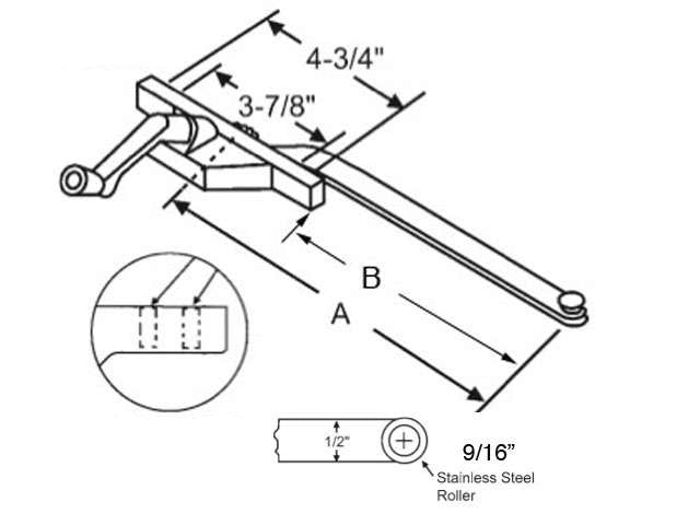 Truth Rear Mount Operator, 9.5"Arm, LH -