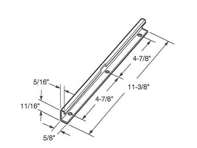 Track, 11-3/8, 3 Hole, #30706, Wood Casement Window