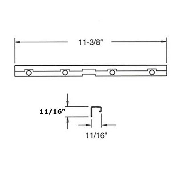 Track, 11-3/8, 4 Hole, #30473, Wood Casement Window - YDI