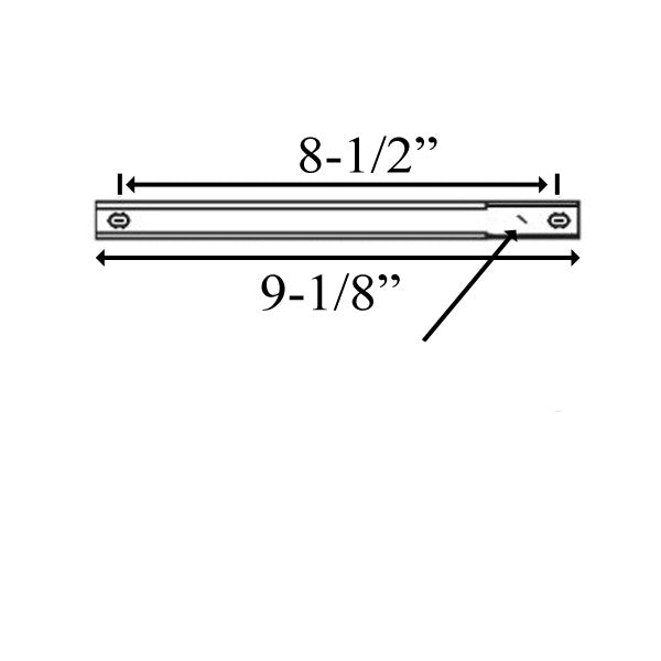 Track, 9-1/8 inch 2 Holes, Casement Operator