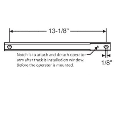Track, Casement Operator 2 Holes, 13-1/8 inch