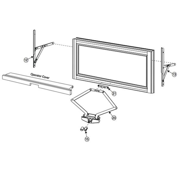 Truth Casement Hinge 4-29/32 Opening, 10 inch Track - Pair
