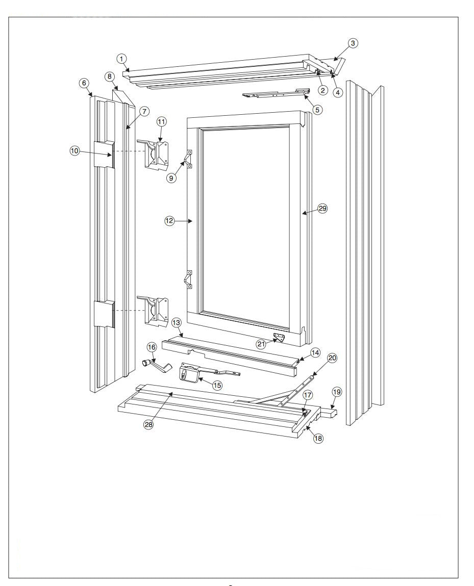 Truth Casement Hinge 4-29/32 Opening, 10 inch Track - Pair
