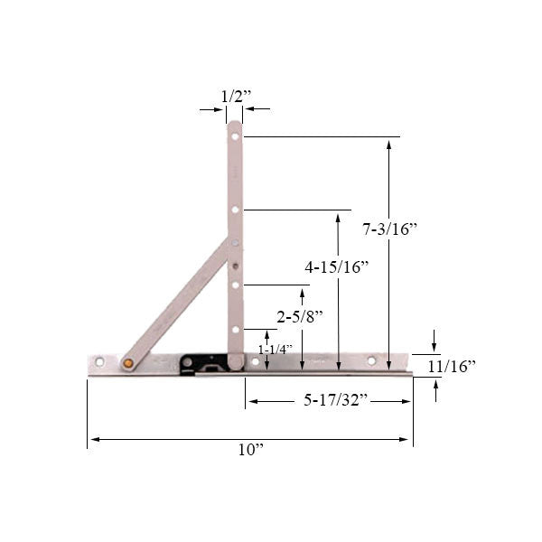 Truth Casement Hinge 5-17/32 Opening- Pairs