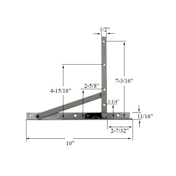 Truth Egress Casement Hinge 2-1/4 Opening - Pairs