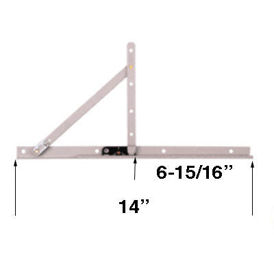 Truth 14 inch Casement Hinge 6-15/16 Opening - Pairs