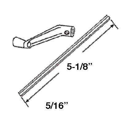 5/16 inch Hex Drive Bar, with Handle - Aluminum