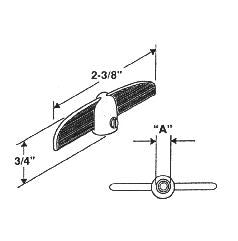Crank Handle - T - 5/16 Spline -