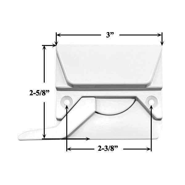 Right Hand Sash Lock With 2-3/8 Inch Screw Holes -