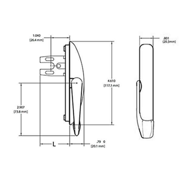 Truth Strike / Keeper for Multipoint Lock Windows with Cone Tie Bars, Right