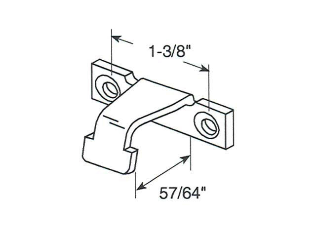 Sash Lock Keeper, Truth 1-3/8 inch Screw Hole
