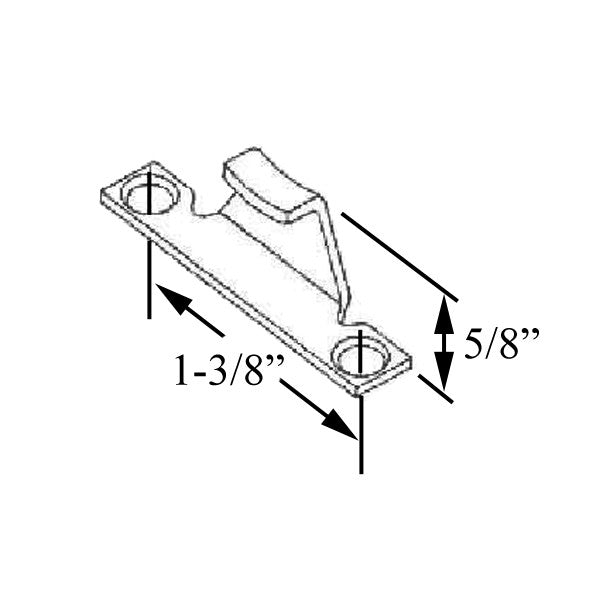 Truth Keeper, 5/8 inch Tall, 1-3/8 Screw Holes. Casement/Awnin