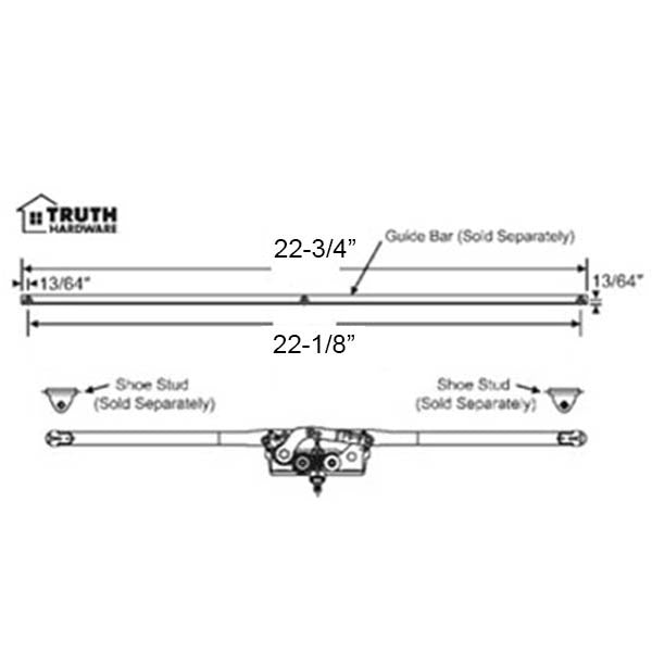 20-5/8 Inch Dual Arm Awning Operator - E-Guard Finish