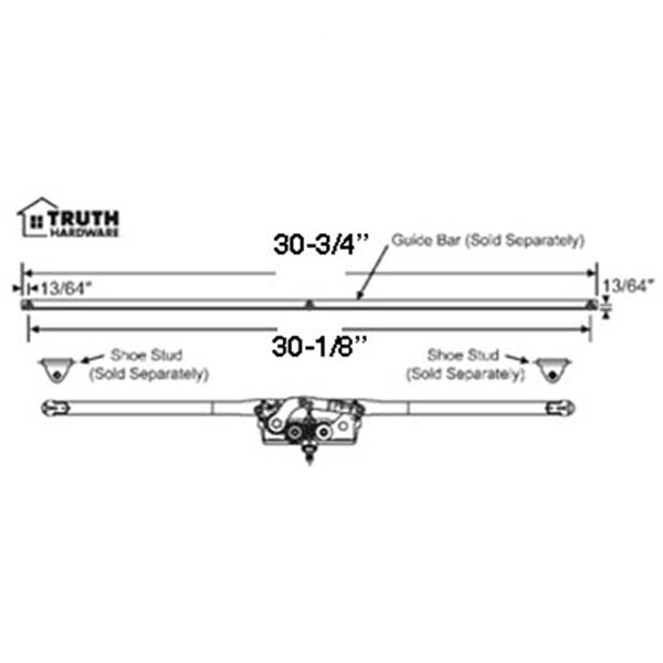 28-3/4 Inch Awning Roto Crank Operator, Dual Arm Entrygard Window