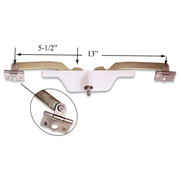 Truth Dual Arm, front mount, Awning Operator - White