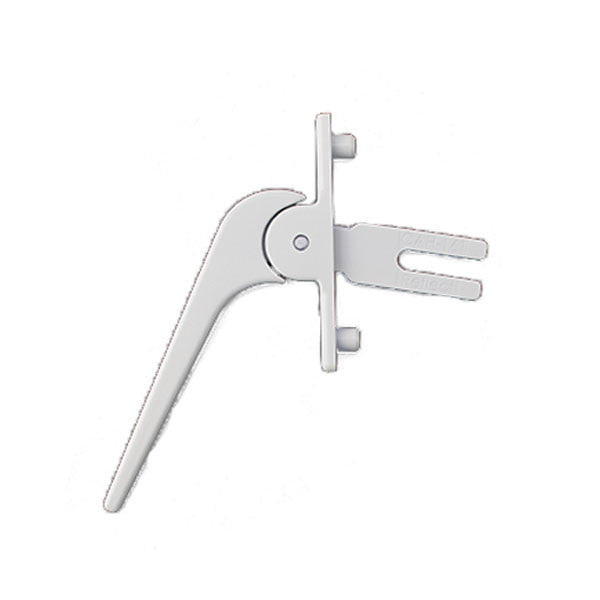Locking Handle, 2-3/8" Screw Holes, NO Thumb Tab - White