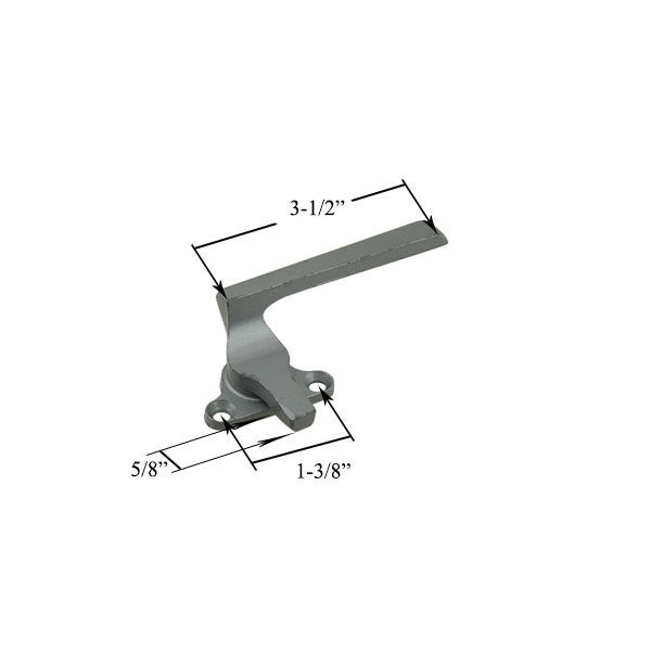 Handle, Casement Locking 1-3/8” Diecast, Right Hand - Aluminum Finish *Discontinued*