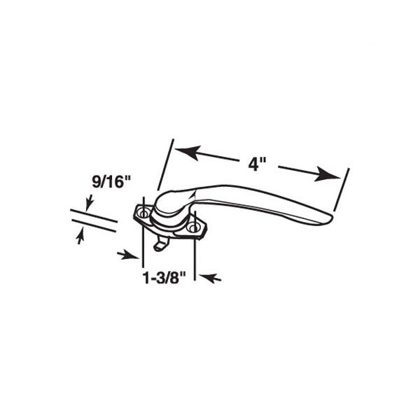 Project-In Locking Handle, Right Hand, 1-3/8 in - Bronze Casting
