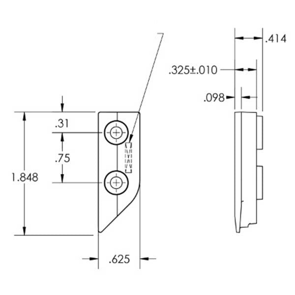 Vinyl Window Strike / Keeper Truth 31304 - Right Hand