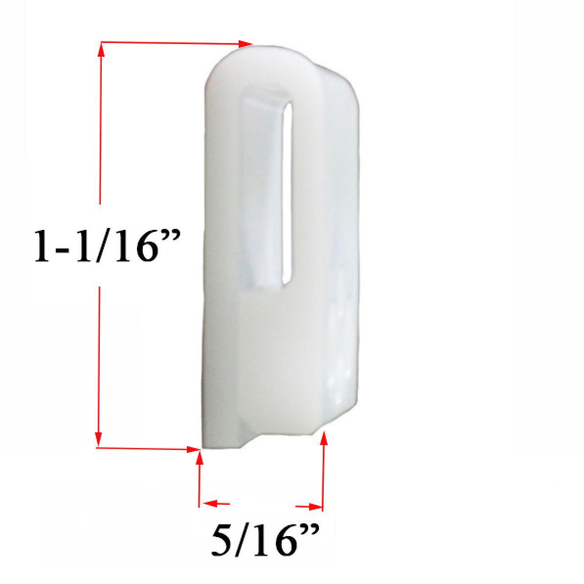 Tie Bar Guide 13/16 x 1-1/16 - White