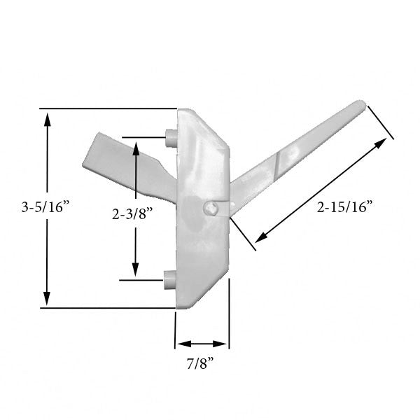 Multi-Point Sash Lock - Plastic, White