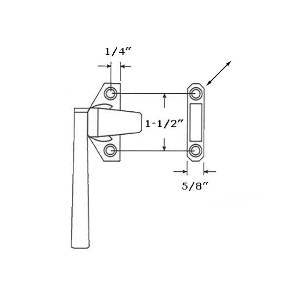 Cam Handle Lock - 1-1/2 Inch Hole C-C - Left