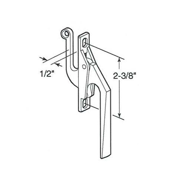 Locking Handle, Tie Bar, 2-3/8 Screw Spacing -