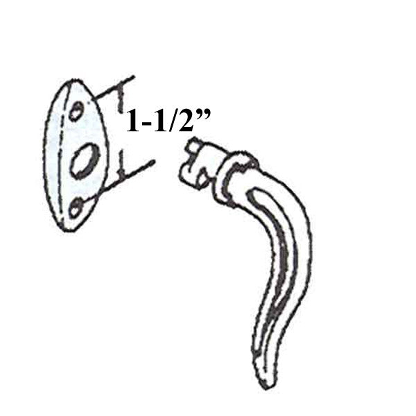 Locking Handle, Curtis Window, RH, 1-1/2 c-c *DISCONTINUED*