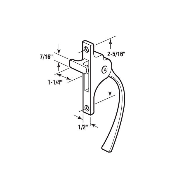 Casement Window 2-5/16" Dual Locking Handle - Bronze