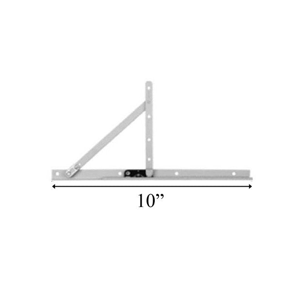Awning Window Hinges, 10 inch Track, Truth 13.13, Stainless Steel or E-Gard