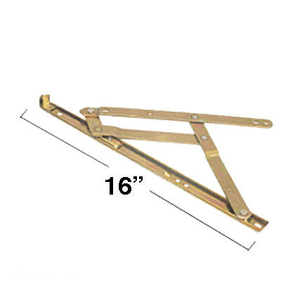 4 Bar Hinges 16 inch Window Track, Truth 34.21 - Stainless Steel