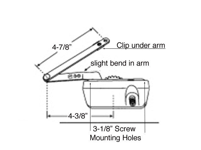 G-U Casement Operator, Plastic / Vinyl, LH *DISCONTINUED*