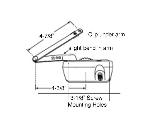 G-U Casement Operator, Plastic / Vinyl, RH *DISCONTINUED*