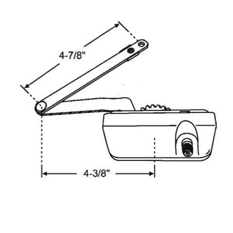 G-U Casement Operator, Metal Base, Split Arm RH - White *DISCONTINUED*