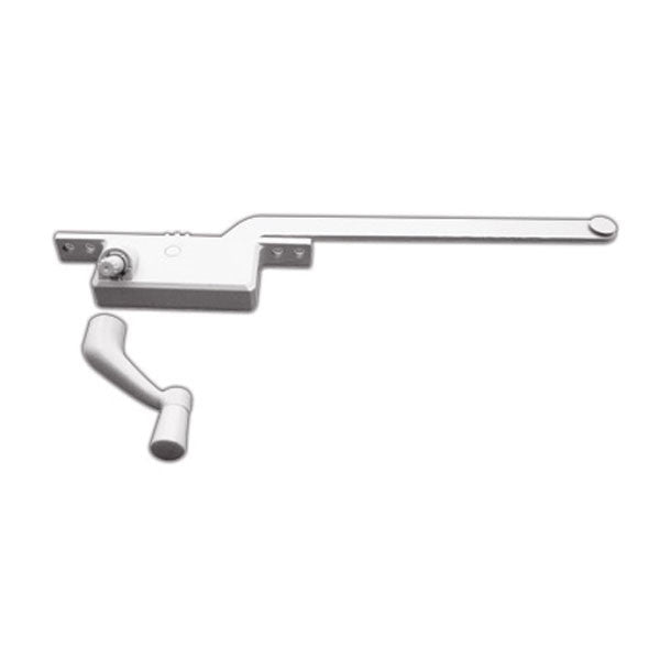 8 inch Arm Steel Casement Operator, Square Body, White - Choose Handing