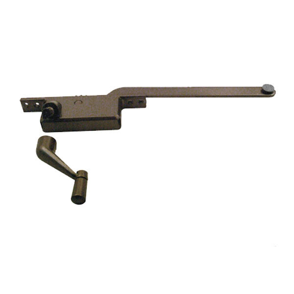 Casement Window Operator, 6" Arm, Left Hand, Square Body, Steel Casement - Bronze