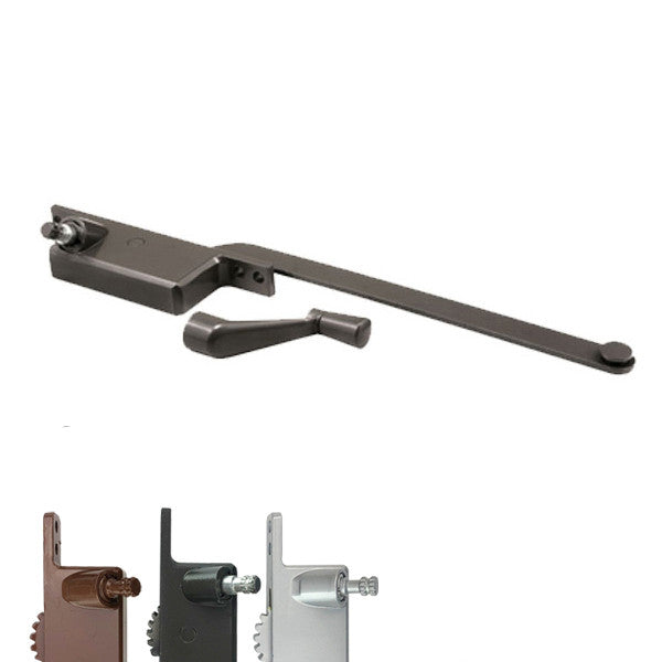 Casement Window Operator, 9" Arm, Left Hand, Square Body, Steel Casement
