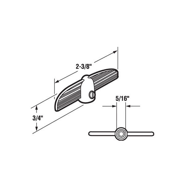 Crank Handle, 5/16 Inch Spline, T-Shape -