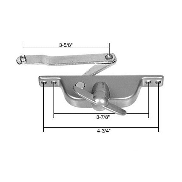 Jalousie/Louver Window Operator, 3-5/8 inch Offset Link, Daryl Windows