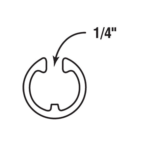 E Clip Pack For Jalousie Or Awning Links, 1/4 Inch - Steel *DISCONTINUED*